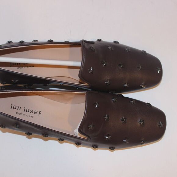 NWT Anthropologie Jon Josef Pandora Brown Leather Bronze Loafers 6 - Picture 7 of 11